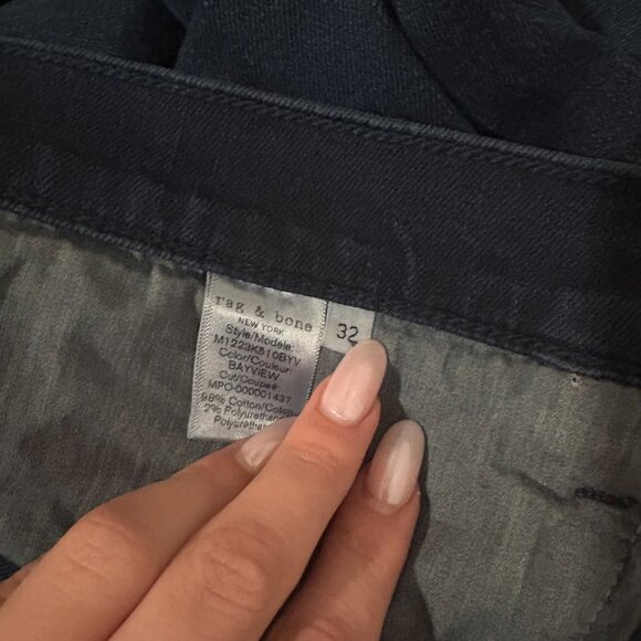 Worn Once - Rag & Bone Men's Fit 2 Bayview Slim Jeans - Size 32 - Picture 9 of 9